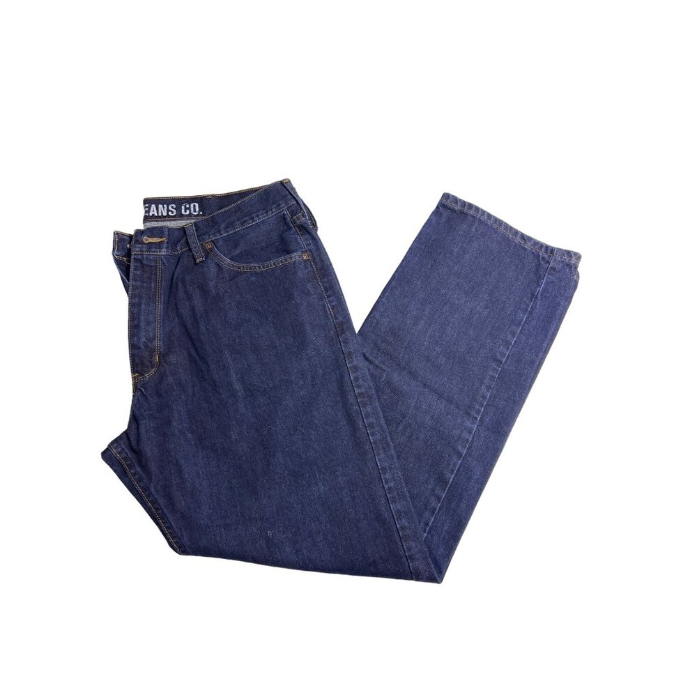 nautica mens 38 x 32 relaxed fit straight leg medium wash denim jean K641